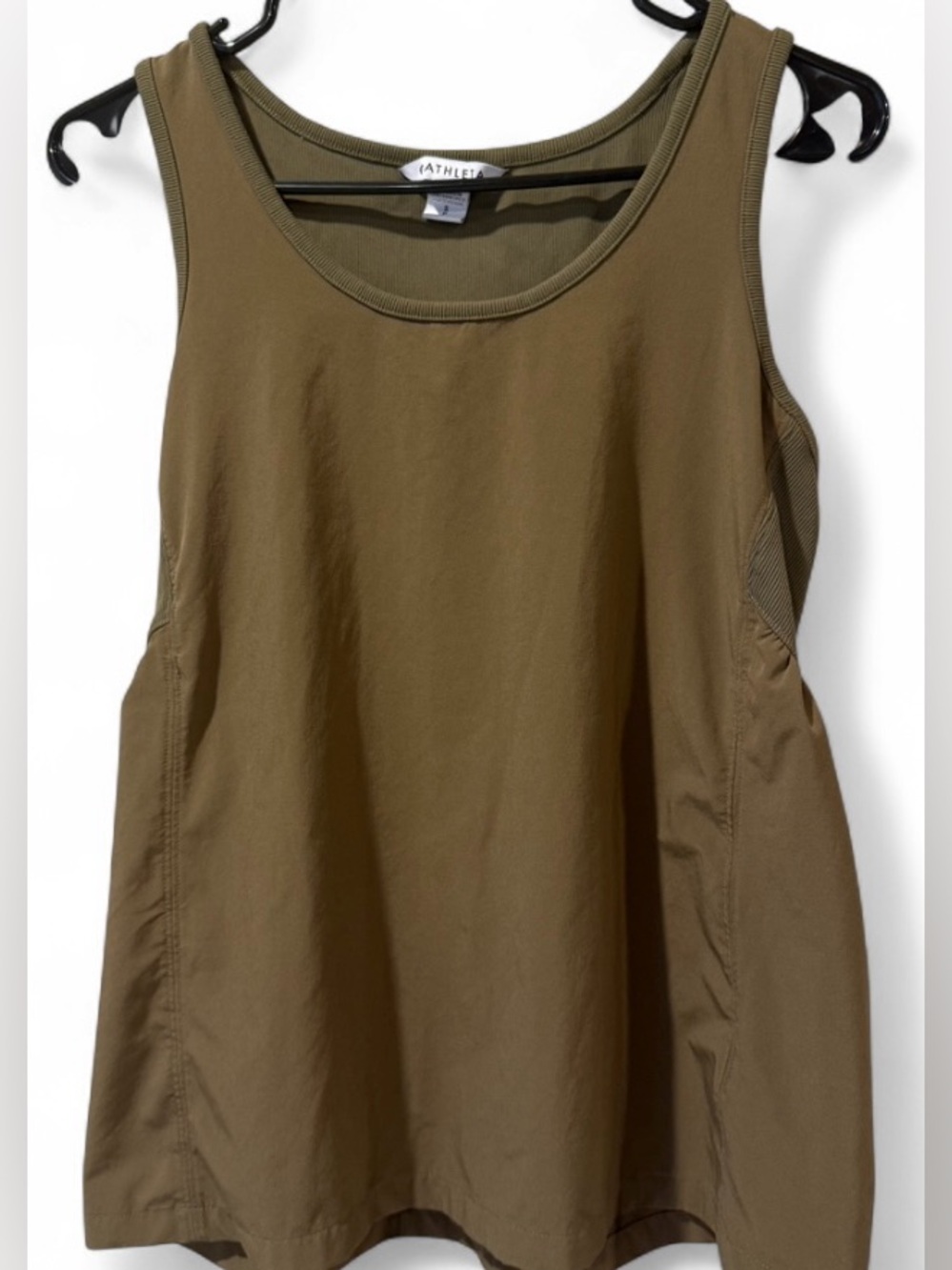 Athleta Olive Tank with Scoop Neck